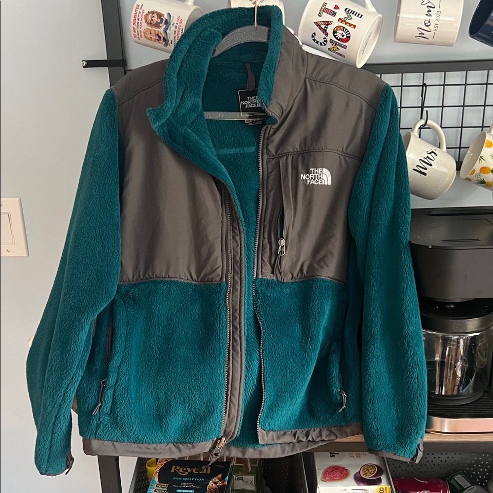 The North Face Teal and Charcoal Jacket